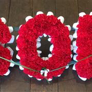 Letters Based Son - Red Carnations