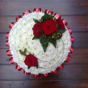 Posy Pad Based - Red &amp; White