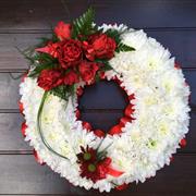 Based Wreath - Red &amp; White