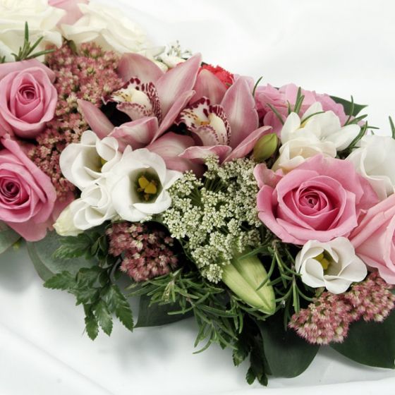 Coffin Oriental Lily Spray 