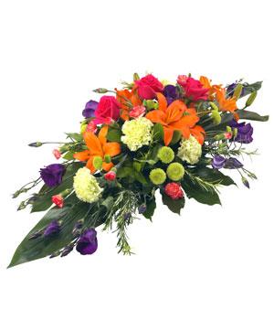Coffin Rose & Ivy Spray