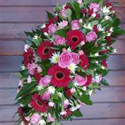 Coffin Spray -  Pink, Red &amp; White 