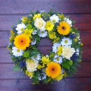 Loose Wreath - Yellow, White, Green &amp; Blue