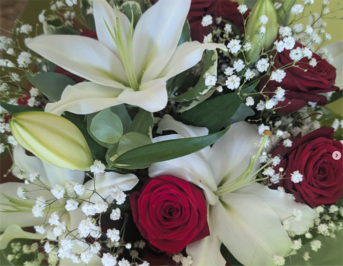 Inside Bedford Florist studio